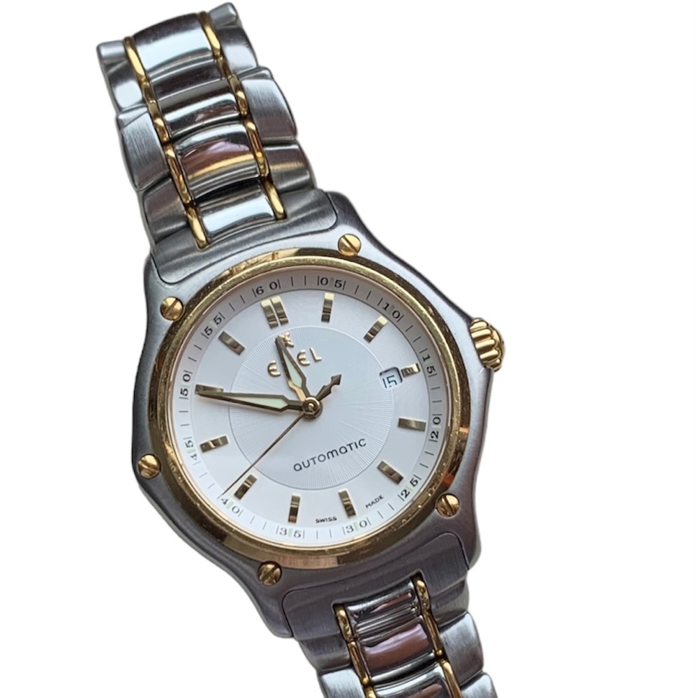 EBEL 1911 TWO TONE STAINLESS STEAL AND 18K GOLD LADIES WRISTWATCH